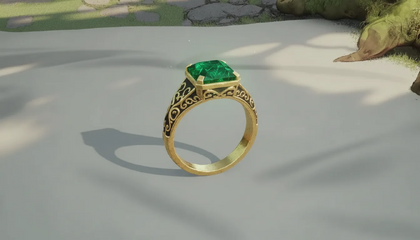 Filigree Emerald Ring