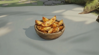 Fried Potato Wedges