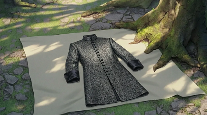 Grey Brocade Collector's Coat