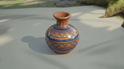 Painted Ceramic Vase