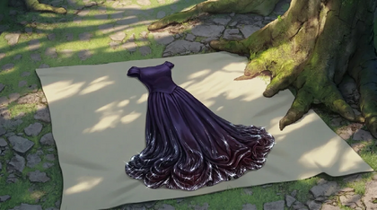 Violet Silk Shadowgown