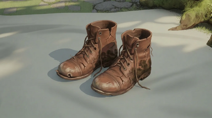 Worn Leather Boots