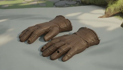Worn Leather Gloves
